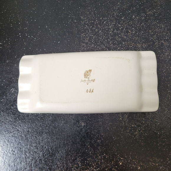 Sascha Brastoff Ashtray Dish MCM Gold Leaf Crazing Vintage - Picture 4 of 4